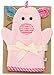 ZOOCCHINI Baby Bath Mitt - Ultra-Soft Washcloth Glove, 100% Cotton Snow Terry, Designed in The USA 1 Mitt/Pack (Pinky The Piglet)