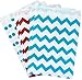 Dr. Seuss Themed Paper Favor Sacks - Red Blue White - Chevron Polka Dot Favor Bags - 5.5 x 7.5 Inches - 48 Pack