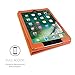 Snugg iPad Mini & Mini 2 Case - Smart Cover with Flip Stand & Lifetime Guarantee (Orange Leather) for Apple iPad Mini & Mini 2 with Retina