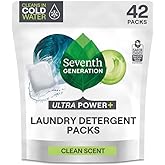 Seventh Generation, Laundry Detergent Packs Ultra Power Plus 42 Count, 29.6 Ounce