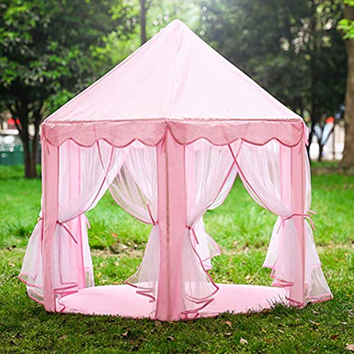 Anyshock Kids Tent, Princess Castle Large Play House Tent Girls Pop Up Baby Toys Dollhouse Outdoor and Indoor Playhouse Tent Toy Great for 1-8 Years Old Kids/boy/Girls/Baby/Infant (No LED Light) - Thumbnail 2