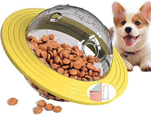 犬用おもちゃ おやつボール 玩具ボール 噛むおもちゃ ペット食器 餌入れ 犬 おもちゃ 給餌ボール 早食い対策 商舗 ダイエット 知育 イエロー トレーディング ストレス解消 耐久性 運動不足 丈夫 犬遊び用