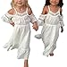 EGELEXY Kids Baby Girls Off-Shoulder Princess Party Wedding Dresses Beach Sundress Size 6-12 Months (White)