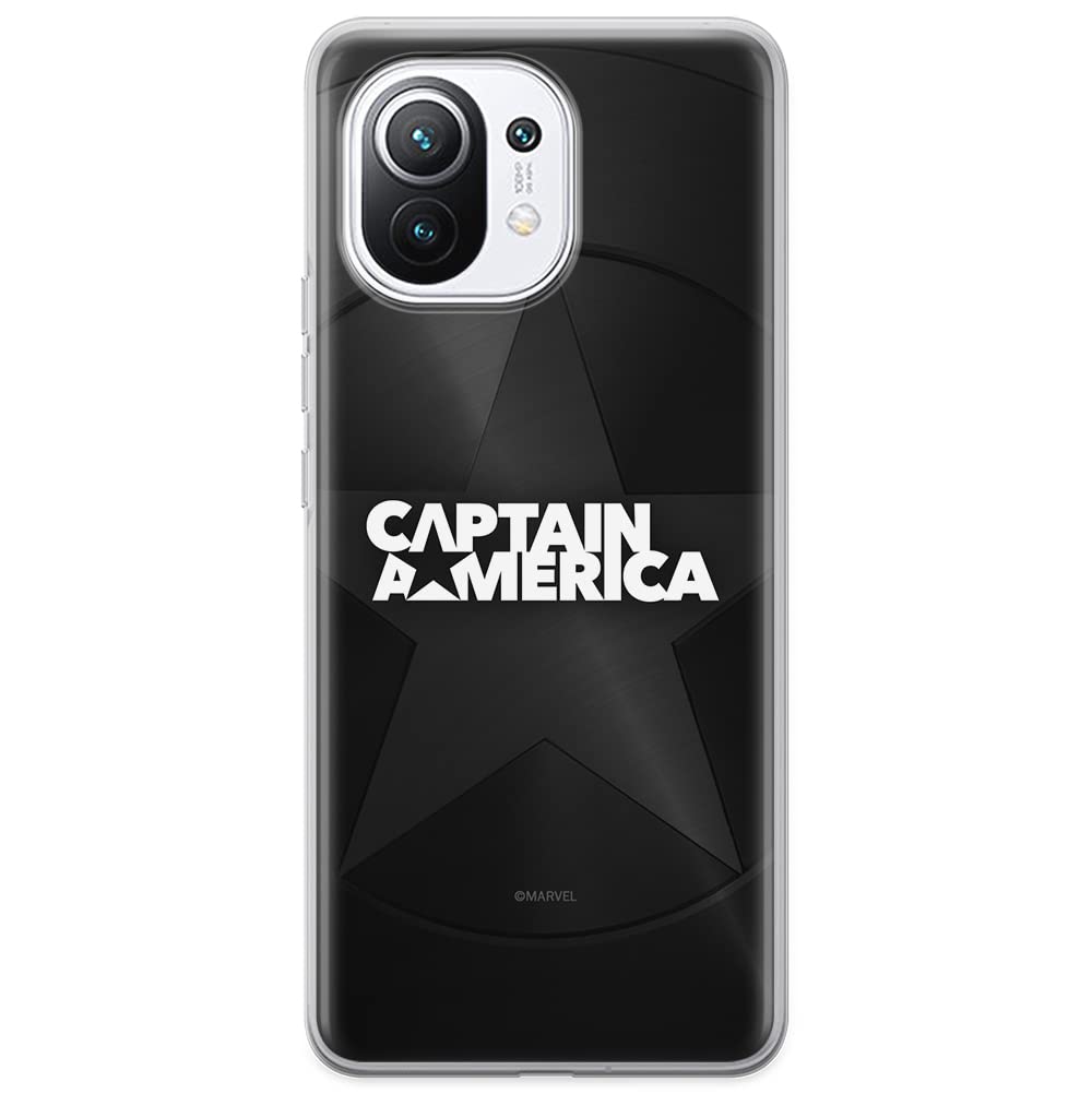 ERT GROUP mobile phone case for Xiaomi 11 original and officially Licensed Marvel pattern Captain America 024 optimally adapted to the shape of the mobile phone, case made of TPU