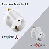 Aigostar 2 Pack EU to UK Travel Adapter Plug, Schuko 2 Pin to 3 Pin Converter view 9