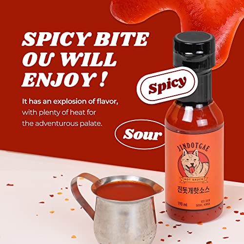Jindotgae Hot Sauce 7 oz Vegan Red Hot Chili Peppers, Gluten Free