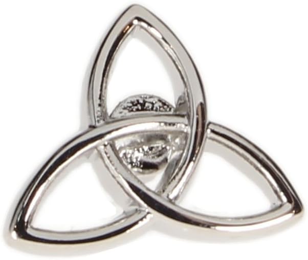 Mens Lapel Pin Tie Tack Silver Holy Trinity Religious Emblem