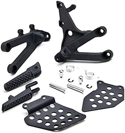 Black Front Rider Foot Pegs Footrests Pedals Bracket Fit For Honda CBR 600RR CBR600 RR 2007 2008 2009 2010 2011 2012 2013 2014