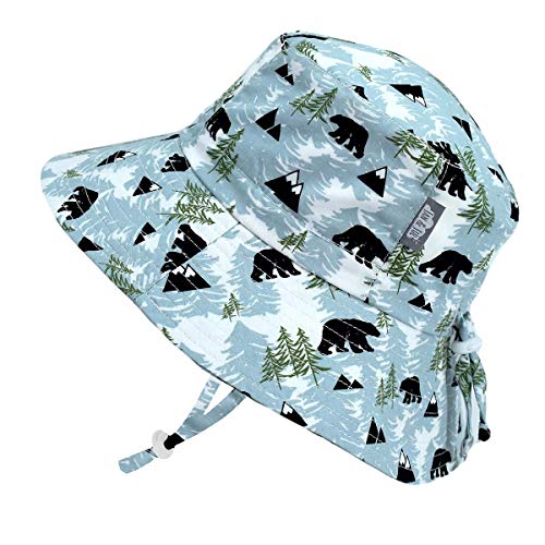 image for JAN & JUL Toddler Boys Cotton Bucket Sun Hats 50 UPF, Drawstring Adjus