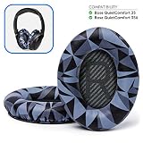 Wicked Cushions Premium Bose QuietComfort 35 Replacement Ear Pads - Compatible with Bose QC35 & QC 35 ii | Geo Grey