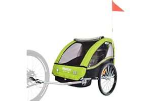Veelar Veelar Sports Bike Trailer Double Seat for 1 or 2 Toddlers, Kids, Child Bicycle Carrier
