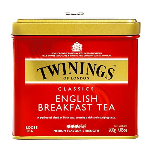 Twinings English Breakfast Loose Leaf Tea Tin 7.05 oz each (6 Items Per Order)