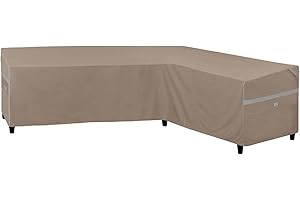 Garden Balsam Heavy Duty Waterproof Patio Furniture Covers,Fade Resistant Outdoor Sofa Covers L-Shaped Right Facing Sofa Cover 104" L/83 R W X 33" D x 31" H Brown