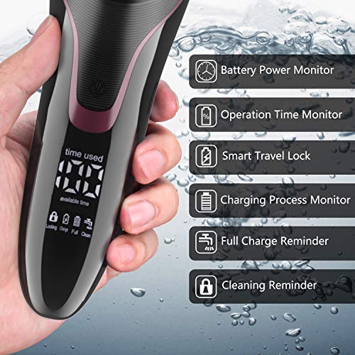 4 Electric+Razor+Men+Rechargeable+Waterproof