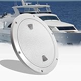 Hoffen 8 inch Hatch White Round Non Slip Inspection Hatch w/Detachable Cover for Marine Boat Yacht
