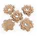 Tinksky Burlap Flowers Crystal Hessian Burlap Rose Flowers Valentine's Day gift for women girls - 5 Pieces