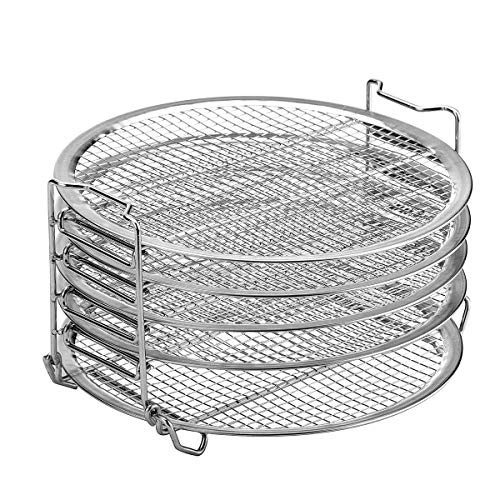 Dichmag Dehydrator Rack Grill Accesories Compatible for Ninja Foodi Pressure Cooker and Air Fryer 6.5 and 8 Quart, Instant Pot Duo Crisp 8 qt, Food Grade Stainless Steel