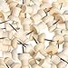 100 Pcs Wood Push Pins with Box, Wooden Thumb Tacks Head Pins Decorative for Cork Boards Map Photos Home Office Craft Projects