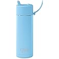 Frank Green - Ceramic Reusable Bottle - Stainless Steel Water Bottle With Straw, Insulated Water Bottle, Metal Water Bottle - Flip Straw Lid - 20oz - Sky Blue