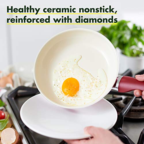 GreenPan Rio Healthy Ceramic Nonstick 8" and 10" Frying Pan Skillet Set
