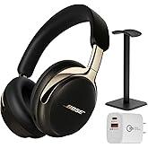 Bose (2nd Gen QuietComfort Ultra Bluetooth Headphones, Wireless Headphones with Spatial Audio, Over Ear Noise Cancelling with Mic, Up to 30 Hours of Play time + 20W Wall Charger (Desert Gold)