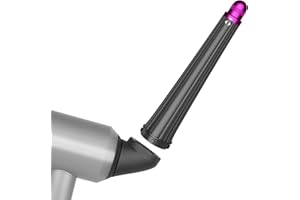 ZEPHBLOW Upgraded Connector Adapter with Long Conical Curling Barrel for Dyson Supersonic Hair Dryer, Curling Barrel and Adapter Attachment for Converting Hair Dryer for Airwrap, Rose