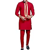 private afripride African Clothing for Men Full Sleeve Embroidery Shirts and Pants 2 Pieces Outfits Plus Size African Suit