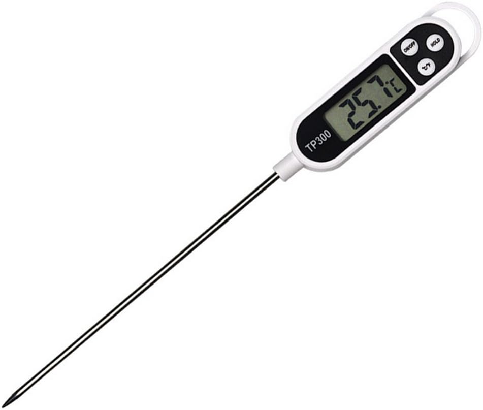 Digital Meat Thermometer with LCD Screen Instant Read & Super Long Probe for Kitchen Cooking Fry Food Outdoor BBQ Grilling Smoker Milk Candy