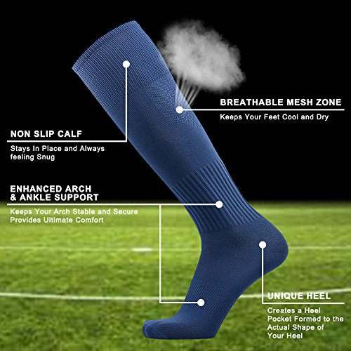 image for Sport Football Socks, 3street Unisex Wicking Moisture Colorful Classic