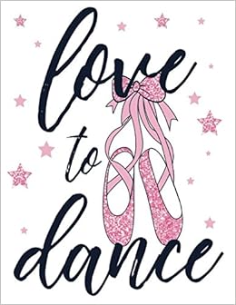 Love To Dance Quote Cover Kids Large Ruled Notebook Lined