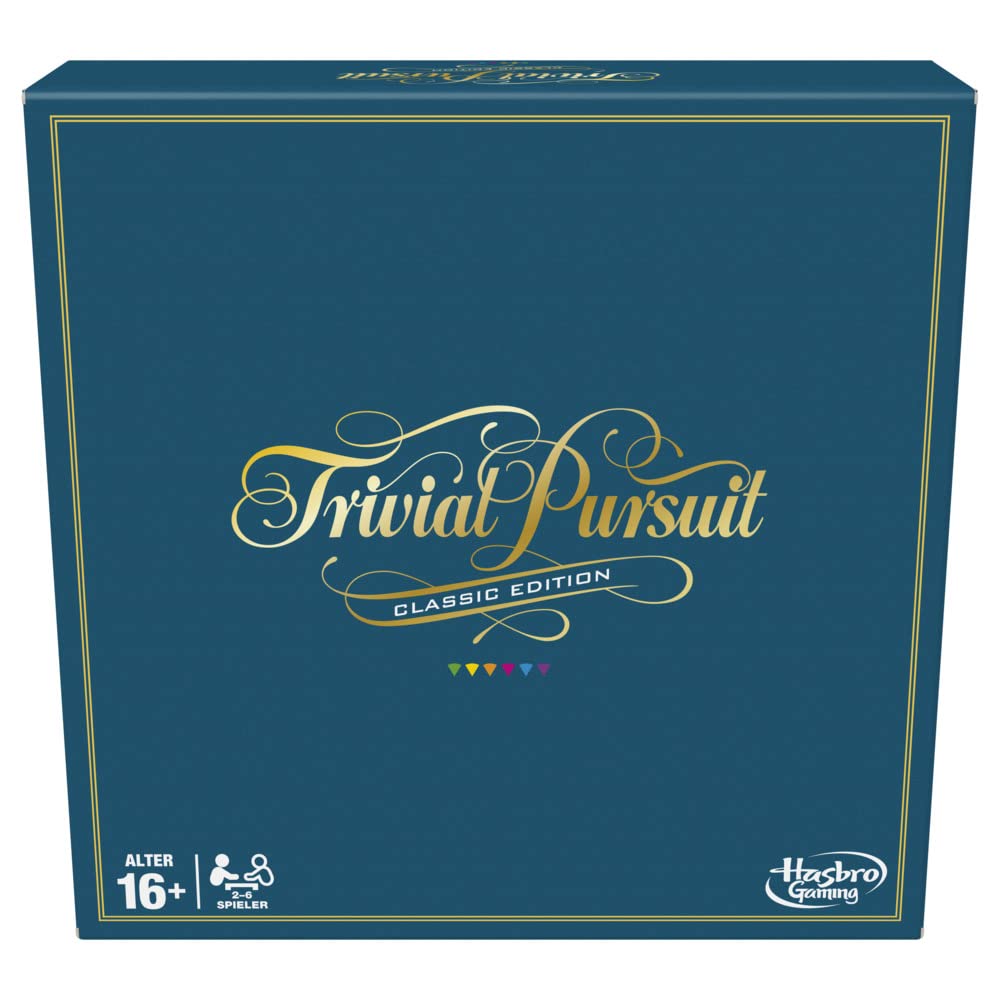 Hasbro Gaming Trivial Pursuit Brettspiel, Spielplan in klassischem Design und Farben, Perfekt für Partys, Familienfeiern und Spieleabende