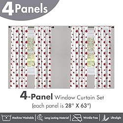 Ambesonne Ladybugs Window Curtains Pack of