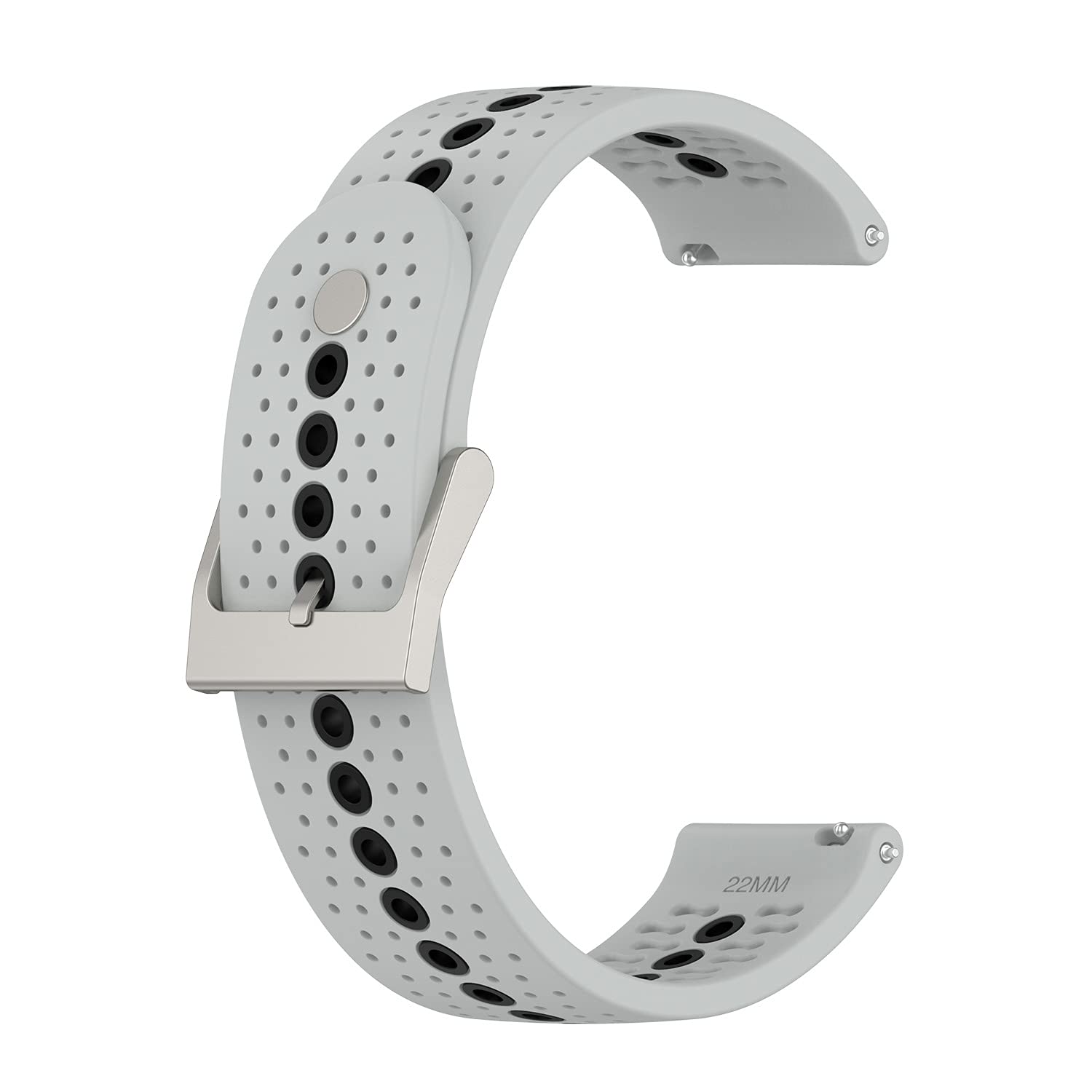 Chofit Straps Compatible with Suunto 5 Peak Strap, Replacement Silicone Sport Wristband 22mm Band With Colourful Holes Bands Accessories for Suunto 5 Peak Smart Watch (Gray)