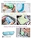 Your Happy Kids Waterproof Silicone Bibs with Food Catcher Pocket 2 Pack Blue and Green