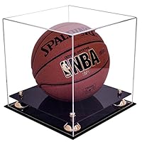 Deluxe Clear Acrylic Full Size Basketball Display Case with Gold Risers (A001-GR)