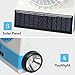 Ansee Solar Fan Camping Fan Cooling Table Fans 3 in 1 Multi-Function with Eye-Care LED Table Lamp Flashlight Torch Solar Panel Adaptor Plug for Home Use Camping (Blue)