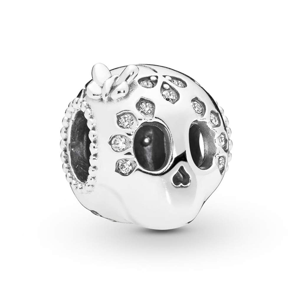 FGT Skull Charm fits Pandora Moments Bracelets Flower Butterfly Dia de Coco Mexico Muertos Sterling Silver Family Birthday