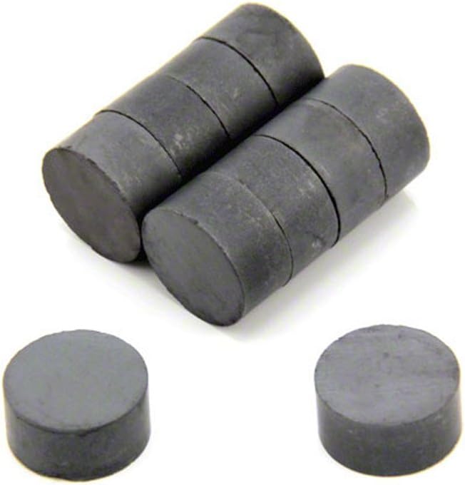 Y30BH Ferrite Magnet for Arts Crafts, Model Making, DIY, Hobbies, Office, and Home - 20mm x 10mm thick - 1.4kg Pull - Pack of 10