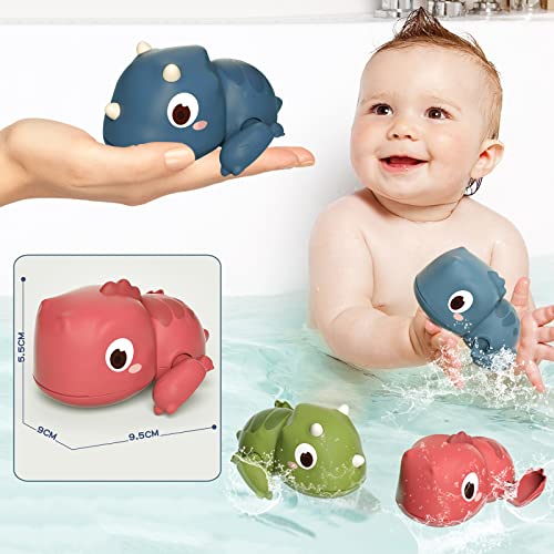 3pcs Wind Up Dinosaurs Baby Pool Toy, Swimming Cute Moving Dinosaurs