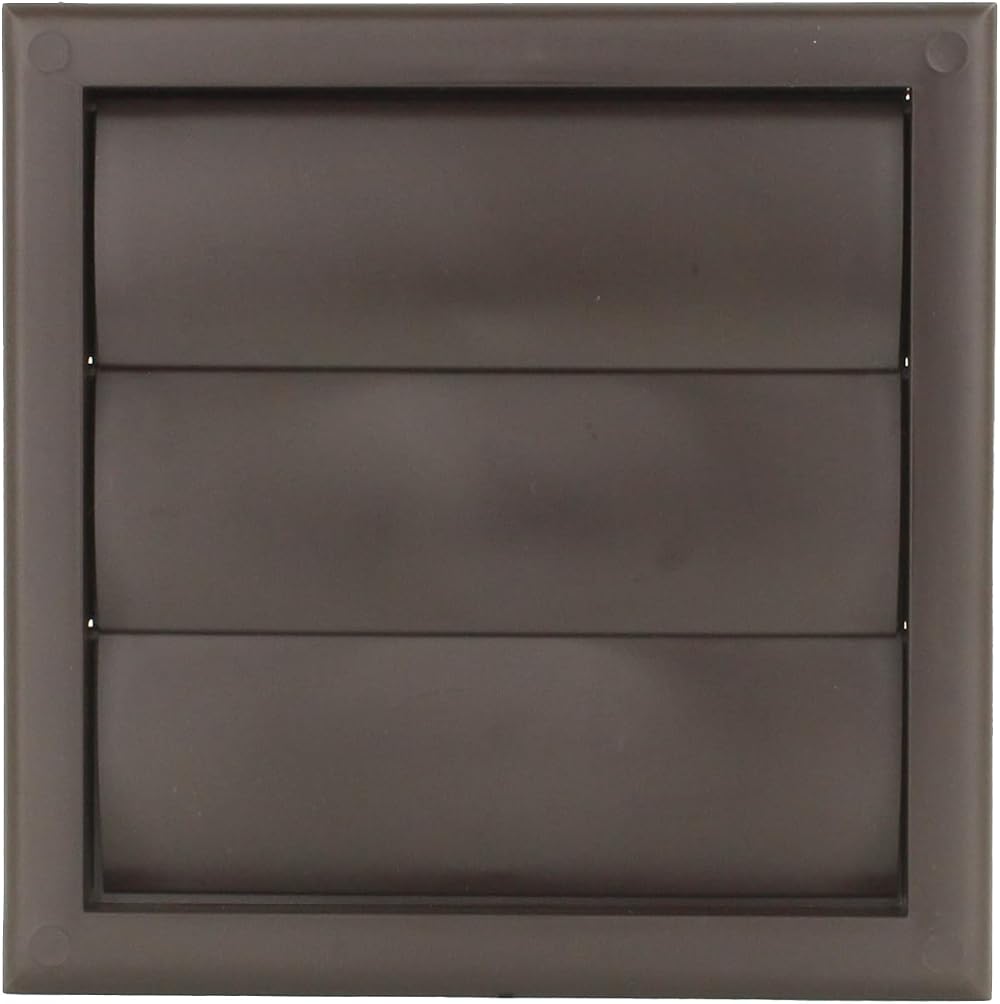 VENTS UK 150mm Brown External Wall Vent Cover 185mm Gravity Flap Grille Ducting