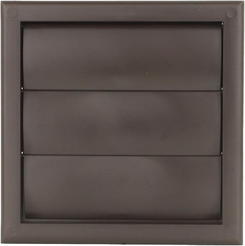 VENTS UK 150mm Brown External Wall Vent Cover 185mm Gravity Flap Grille Ducting
