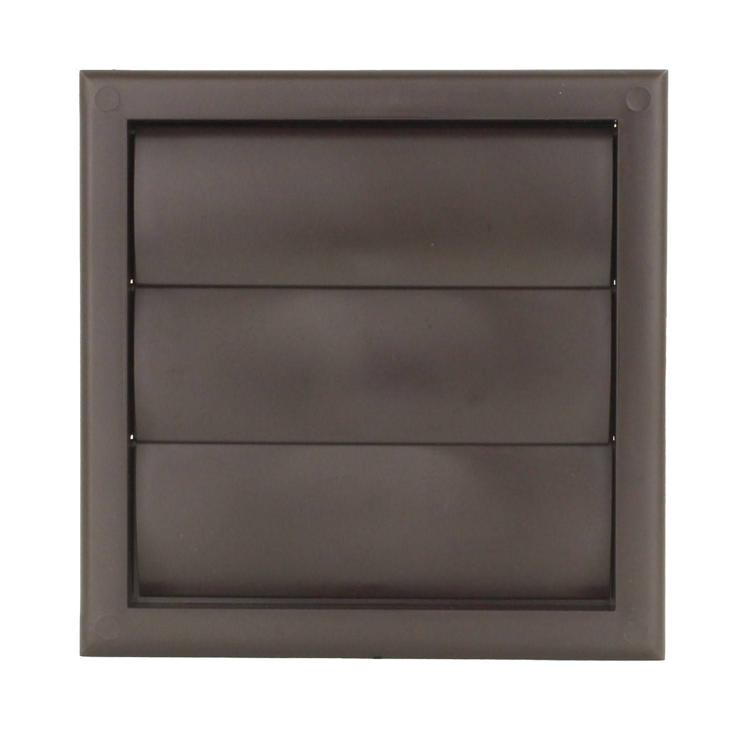 Vents 150mm Brown External Wall Vent Cover – 185 x 185mm Diameter Gravity Flap Grille for Extractor Fans & Ventilation Ducting — image 1
