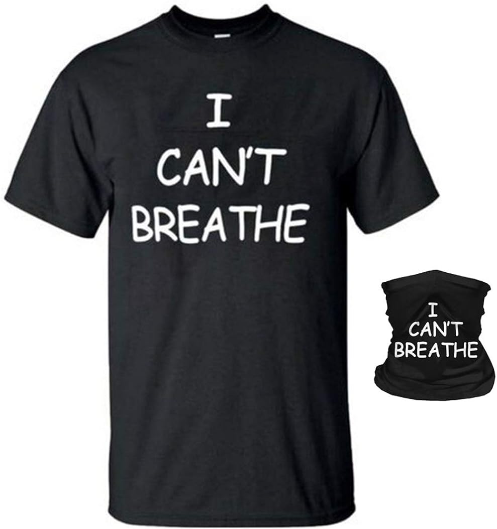 Amazon.com: I Can't Breathe T-Shirt Police Brutality Short Sleeve Shirt Black Lives Matter Round 