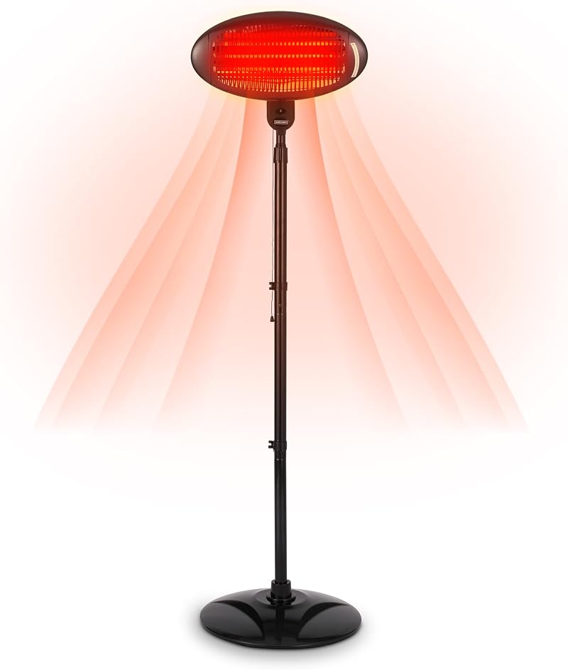 Olsen & Smith 2KW Outdoor Quartz Patio Heater Waterproof IP34 Black