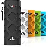 Bluetooth EXO Portable Wireless NFC Speaker, Powerful Sound with built-in Microphone (Black) by RIF6 TM