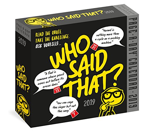 Who Said That? Page-A-Day Calendar 2019 by Workman Publishing