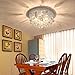 Crystal Chandeliers Lighting Sold By RH RUIVAST, Flush Mount Ceiling Light 3*G9 Lights Fixture, H9.85’’ x W5.7’’ ,Mini Style Modern Ceiling Lamps Used for Bedroom Dining Room Study Balcony and Aisle