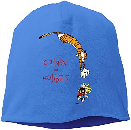 Winter/Autumn Calvin And Hobbes Funny Knit Cap Beanies Hats For Man And Women Handmade Cap RoyalBlue One Size Fits Most