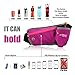 Fitters Niche Hydration Running Belt Waist Pack, Adjustable Elastic Band, Water Bottle Holster Carrier Fit 10-30oz/300-700ml, Fits max. 6 inch Phones, Rose