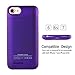 iPhone 8/7 / 6s / 6 Battery Case - i.Valux Slim Protective Rechargeable Extended External Charger Case 3000mAh Power Bank Backup Battery Charging Case Shockproof Bumper with Magnetic Stand (Purple)